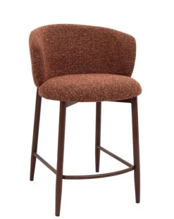 SGABELLO CUCINA AMALIA NOCE/TERRACOTTA