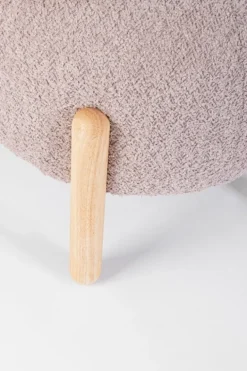 SGABELLO EFFETTO BOUCLE' ROSA ANTICO - DAYLA