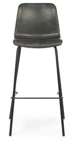 SGABELLO IN ECOPELLE ANTRACITE - KYRA