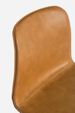 SGABELLO IN ECOPELLE COLOR CUOIO - KYRA