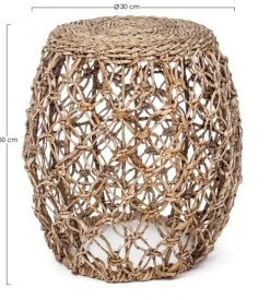 SGABELLO IN FIBRE NATURALI - AMELINA