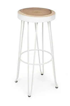 SGABELLO IN LEGNO BIANCO - RAKEL