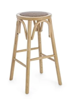 SGABELLO IN LEGNO NATURALE - CIRCLE