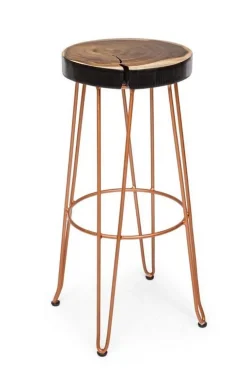 SGABELLO IN LEGNO RAME - RAKEL