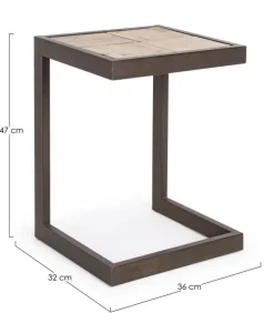 SGABELLO IN METALLO H47 - BLOCKS