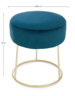 SGABELLO IN VELLUTO DEEP - CLARISSA