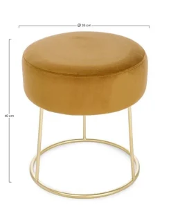 SGABELLO IN VELLUTO INCA - CLARISSA