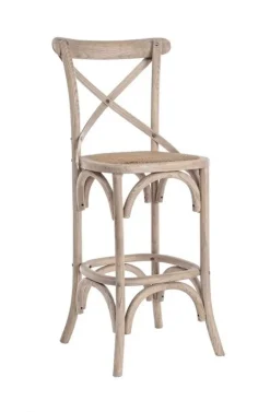 SGABELLOBAR IN LEGNO GRIGIO NATURALE - CROSS