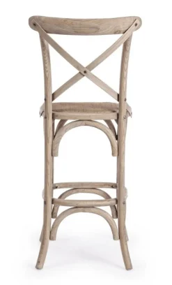 SGABELLOBAR IN LEGNO GRIGIO NATURALE - CROSS