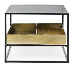 TAVOLINO CON CONTENITORE IN METALLO - MAVILA