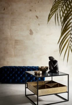 TAVOLINO CON CONTENITORE IN METALLO - MAVILA