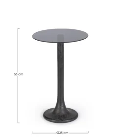 TAVOLINO D35 NERO - ABERDEEN