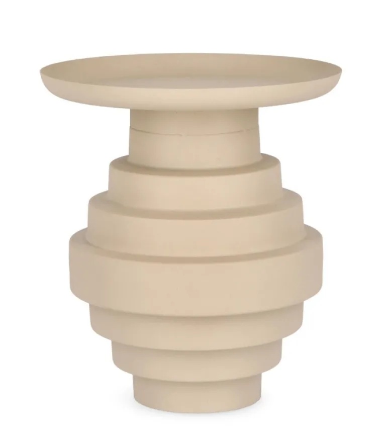 TAVOLINO IN ACCIAIO BEIGE - AMBA