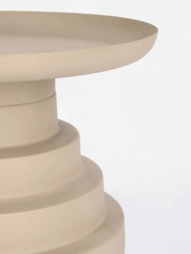 TAVOLINO IN ACCIAIO BEIGE - AMBA