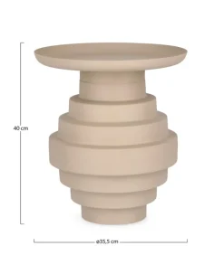 TAVOLINO IN ACCIAIO BEIGE - AMBA