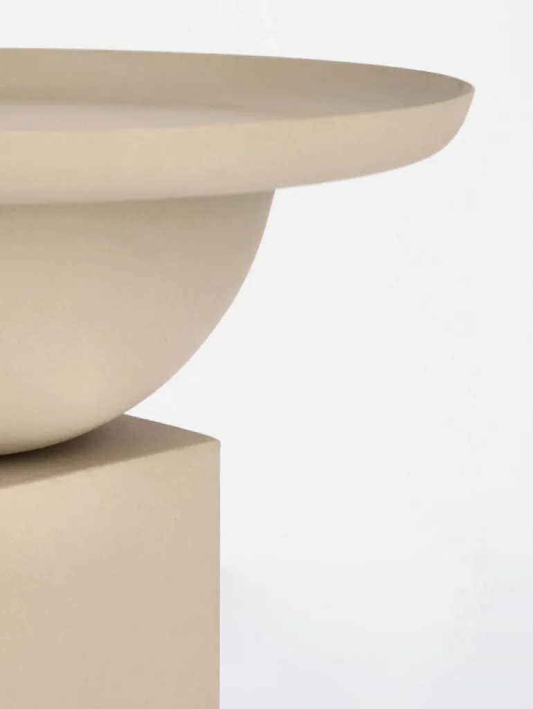 TAVOLINO IN ACCIAIO BEIGE - ALKA