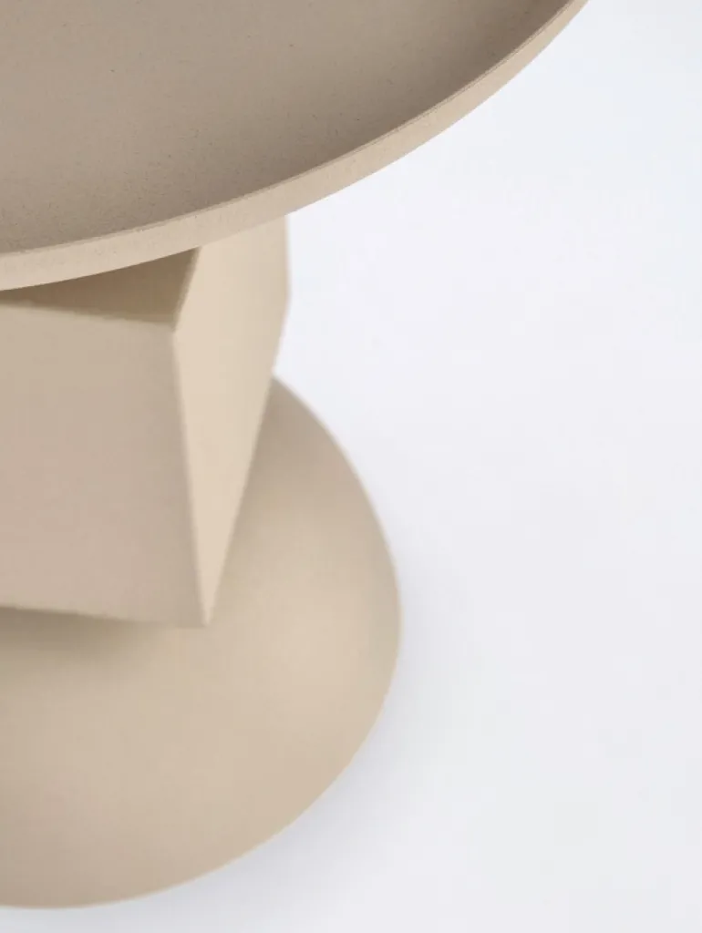 TAVOLINO IN ACCIAIO BEIGE - ALKA