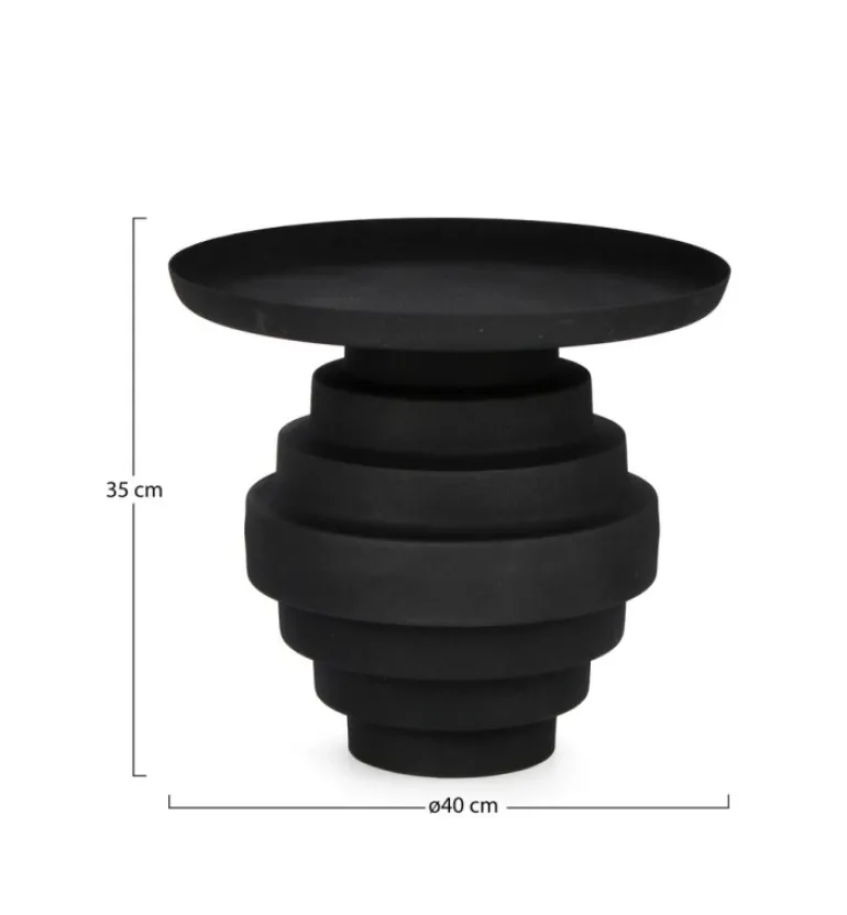 TAVOLINO IN ACCIAIO NERO - AMBA