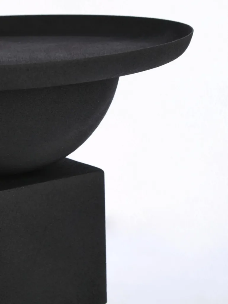 TAVOLINO IN ACCIAIO NERO - ALKA