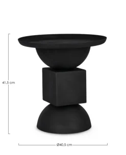 TAVOLINO IN ACCIAIO NERO - ALKA