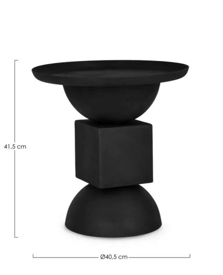 TAVOLINO IN ACCIAIO NERO - ALKA