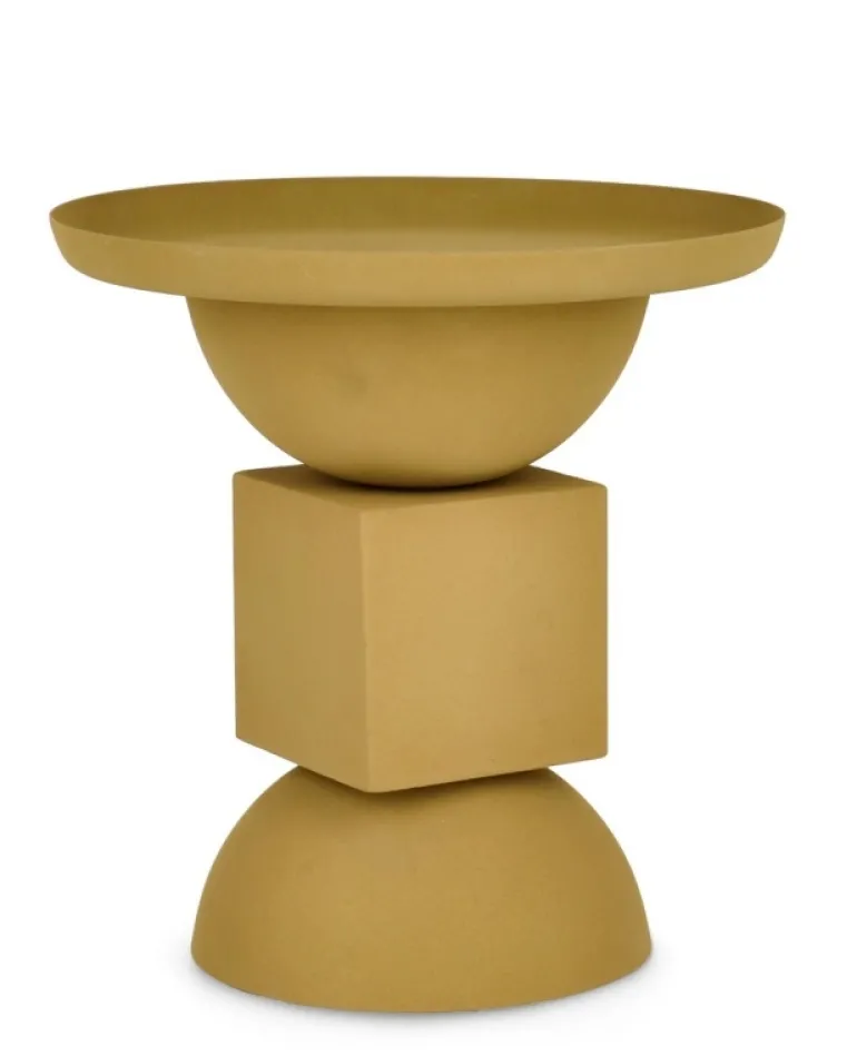 TAVOLINO IN ACCIAIO SENAPE - ALKA