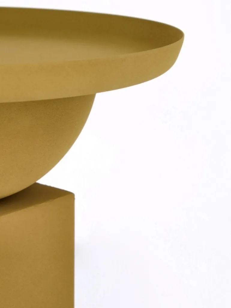 TAVOLINO IN ACCIAIO SENAPE - ALKA