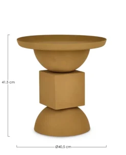 TAVOLINO IN ACCIAIO SENAPE - ALKA