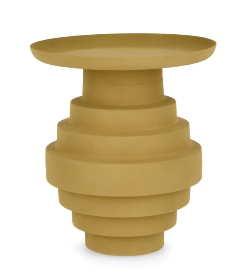 TAVOLINO IN ACCIAIO SENAPE - AMBA