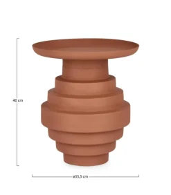 TAVOLINO IN ACCIAIO TERARCOTTA - AMBA