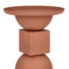 TAVOLINO IN ACCIAIO TERRACOTTA - ALKA