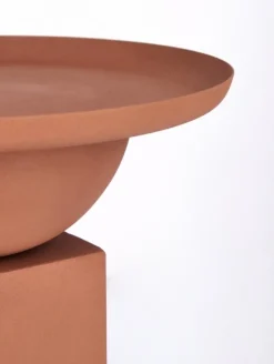 TAVOLINO IN ACCIAIO TERRACOTTA - ALKA