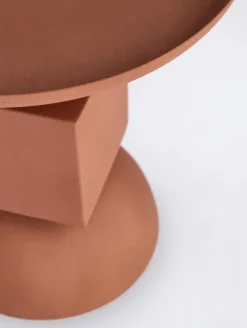 TAVOLINO IN ACCIAIO TERRACOTTA - ALKA