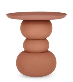 TAVOLINO IN ACCIAIO TERRACOTTA - ALPA