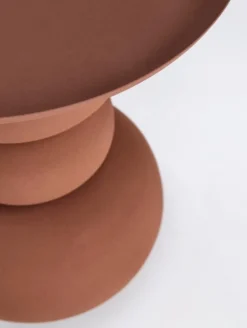 TAVOLINO IN ACCIAIO TERRACOTTA - ALPA