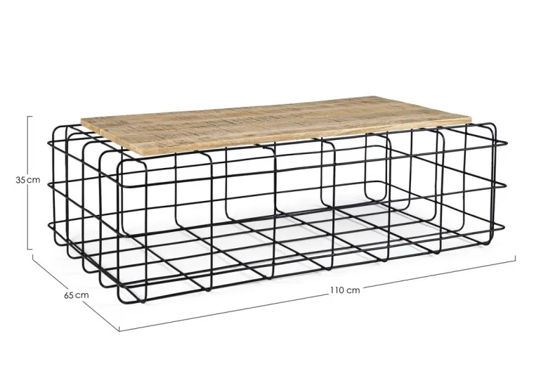 TAVOLINO IN ACCIAIO 110X65 - TRELLIS