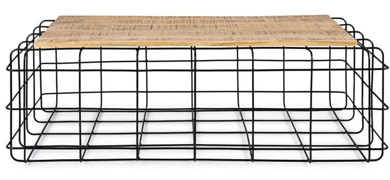 TAVOLINO IN ACCIAIO 110X65 - TRELLIS