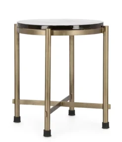 TAVOLINO IN ACCIAO FINITURA OTTONE H50 - ZAYLA