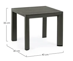 TAVOLINO IN ALLUMINIO ANTRACITE GK52 - CRUISE