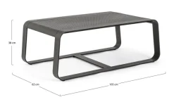 TAVOLINO IN ALLUMINIO ANTRACITE YK13 - MERRIGAN