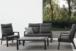 TAVOLINO IN ALLUMINIO ANTRACITE JX55 - KLEDI