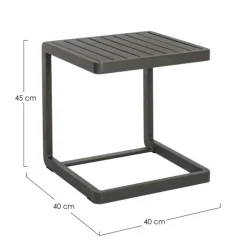 TAVOLINO IN ALLUMINIO ANTRACITE CX23 - KONNOR