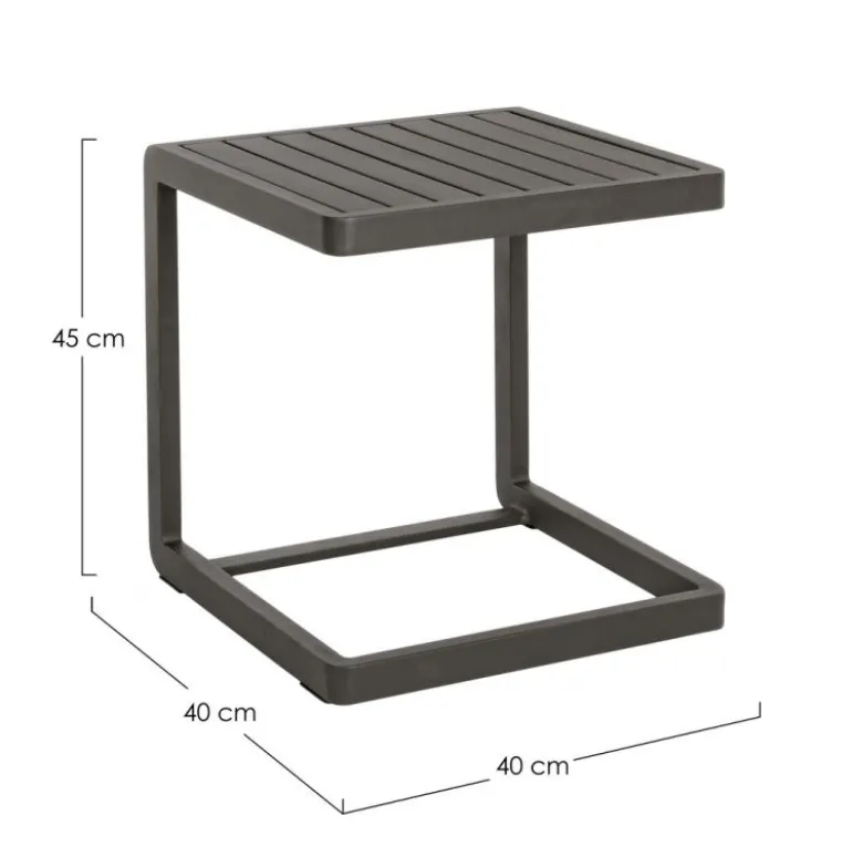 TAVOLINO IN ALLUMINIO ANTRACITE CX23 - KONNOR