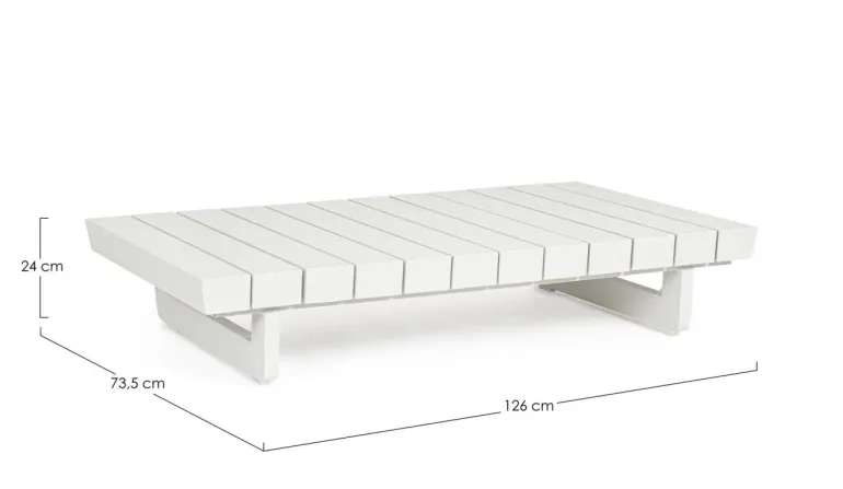 TAVOLINO IN ALLUMINIO BIANCO WG20 - INFINITY