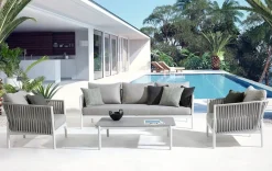 TAVOLINO IN ALLUMINIO BIANCO WG20 - FLORENCIA