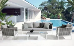 TAVOLINO IN ALLUMINIO BIANCO WG20 - FLORENCIA