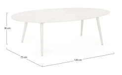 TAVOLINO IN ALLUMINIO BIANCO YK11 - RIDLEY