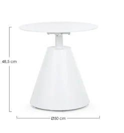 TAVOLINO IN ALLUMINIO D50 BIANCO XK04- ALOHA