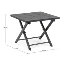 TAVOLINO IN ALLUMINIO GIRGIO SCURO - TAYLOR