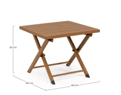 TAVOLINO IN ALLUMINIO PECAN - TAYLOR
